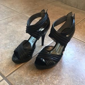 Marc Fisher Sushi Leather Zip Up Heels